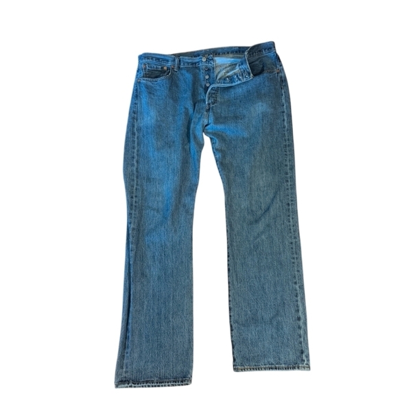 Levi's 501 classic relaxed fit fly front denim Blue jeans. W40 L34 - Picture 1 of 7